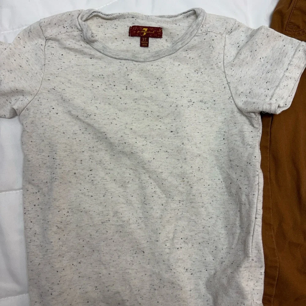 Bundle of 2 pants and 1 short sleeve shirt Wrangler Jeans, Carters Tan pants